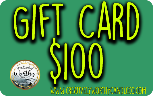 Creatively Worthy Candle Co $100 Gift Card