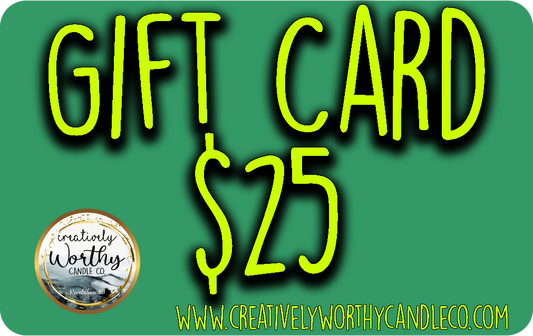 Creatively Worthy Candle Co $25 Gift Card