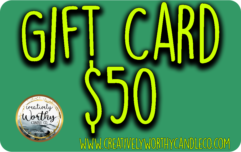 Creatively Worthy Candle Co $50 Gift Card